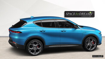 Komfortable SPACEBED® Auto Matratze für Alfa Romeo Tonale mit cleverer Falttechnik, besser als eine Luftmatratze, ideal für unterwegs.